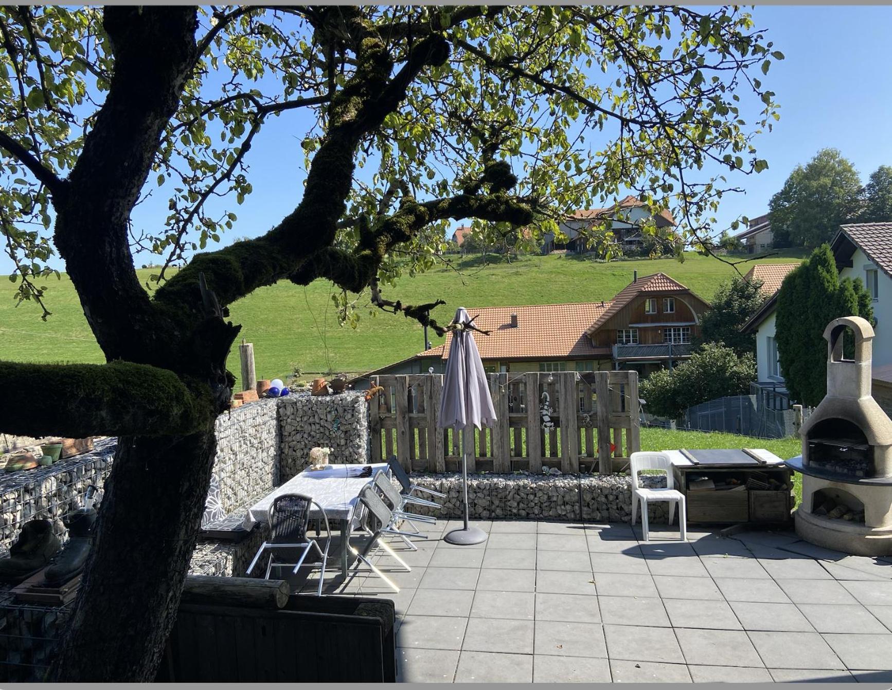 Naturnahe Familienwohnung Ruschegg Extérieur photo