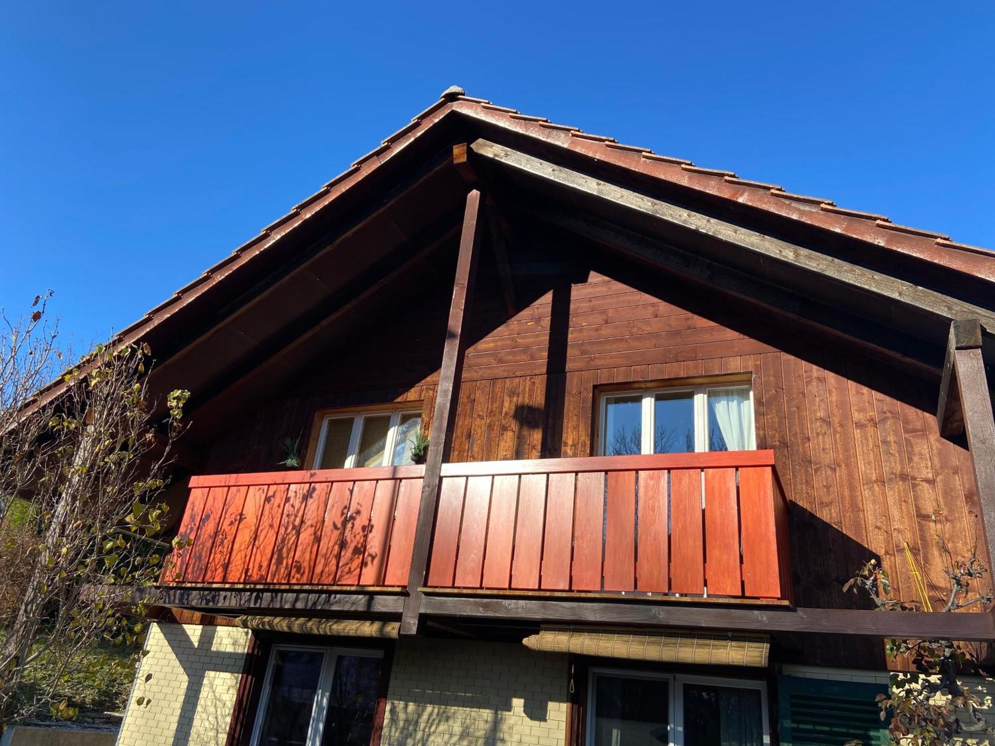Naturnahe Familienwohnung Ruschegg Extérieur photo
