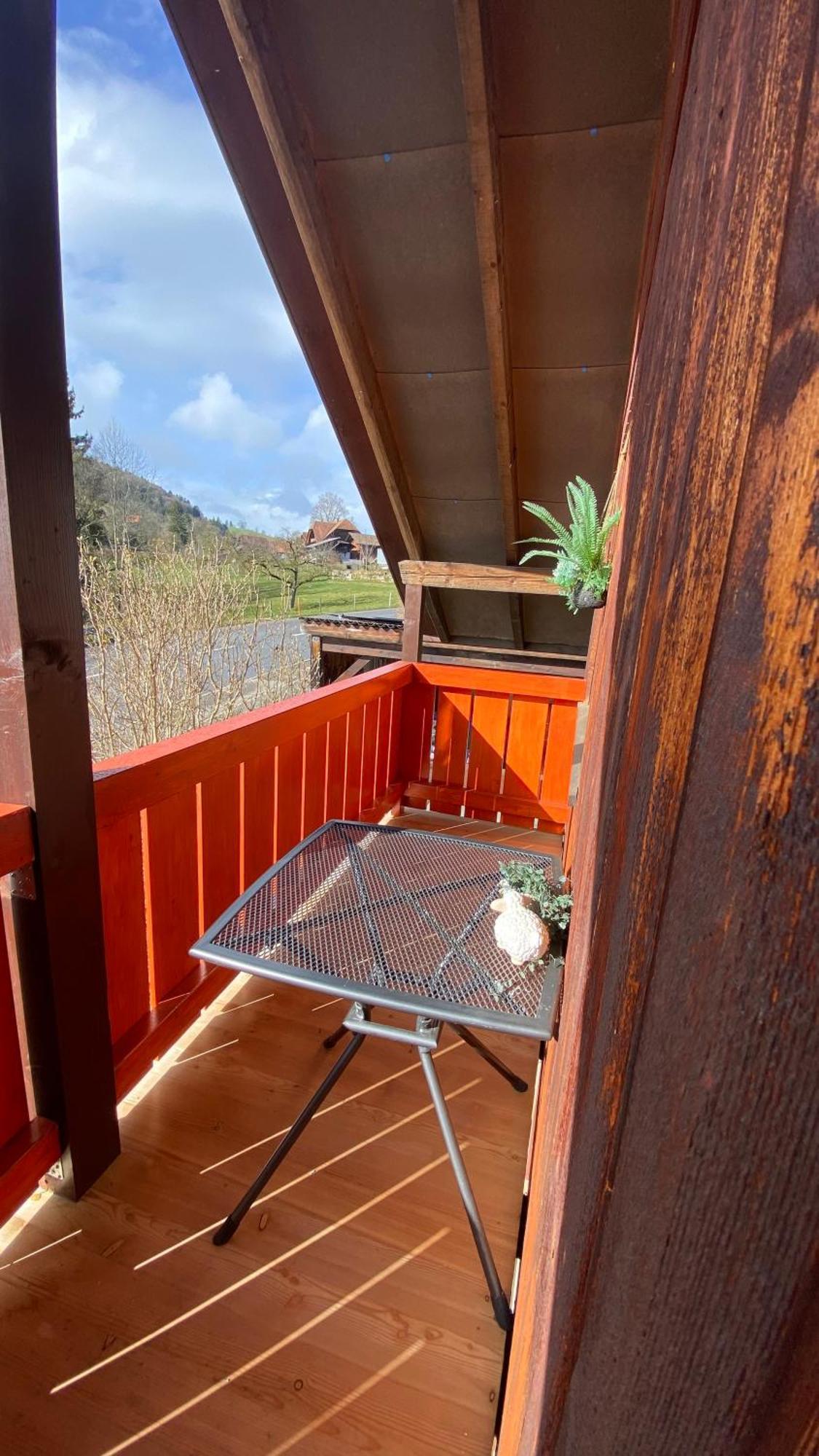 Naturnahe Familienwohnung Ruschegg Extérieur photo