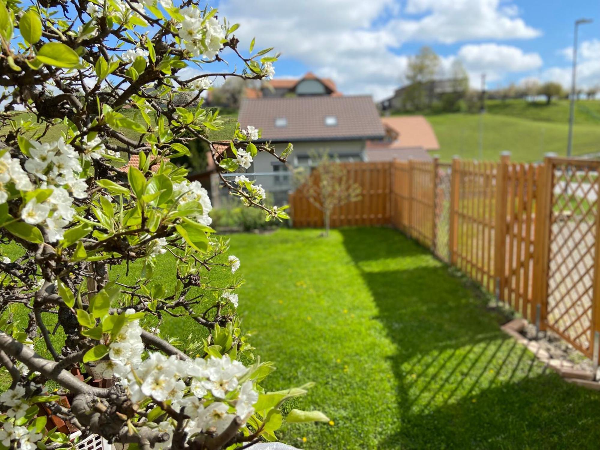 Naturnahe Familienwohnung Ruschegg Extérieur photo